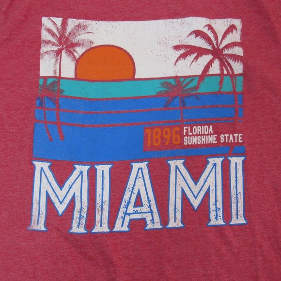 Miami Florida 1896 Sunshine State Graphic T-Shirt Size L - Picture 3 of 6